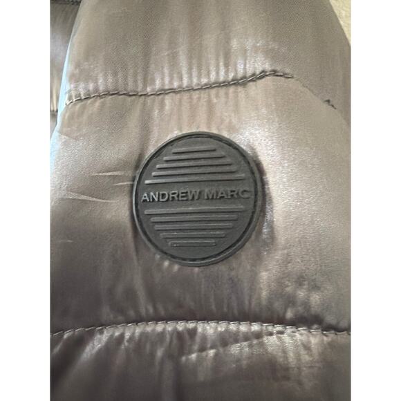 Andrew Marc Ultra Soft Black Granite Reversible Puffer Jacket Hooded Women's XL - Picture 12 of 15